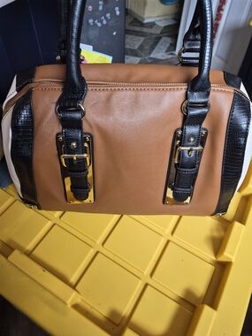 Aldo Women’s Tan and Black Satchel Handbag